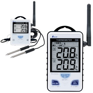 ワイヤレス温度計A 最高・最低 隔測式ツインプローブ 外部アンテナ型 温度計 デジタル 室内 室外 シンワ測定 おすすめ