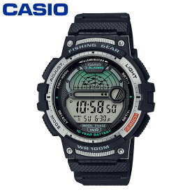 カシオ 腕時計 スポーツウォッチ 釣り フィッシングタイム CASIO スポーツギア ブラック 10気圧防水 月齢・月の形 WS-1200H