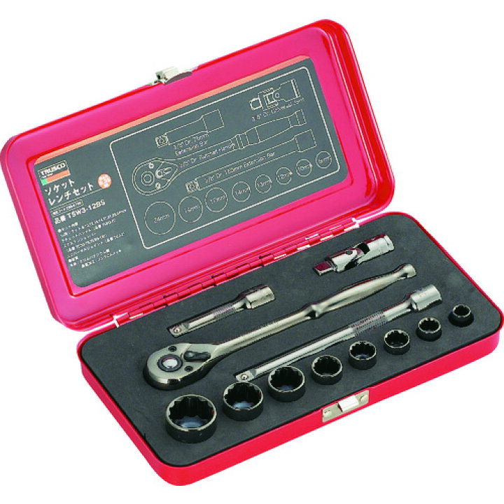 楽天市場】TRUSCO トラスコ中山 ソケットレンチセット 差込角9.5mm 12S 