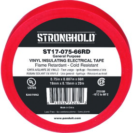 ストロングホールド StrongHoldビニールテープ 一般用途用 赤 幅19.1mm 長さ20m ST17-075-66RD [ST17-075-66RD] ST1707566RD 販売単位：1