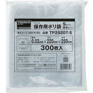 TRUSCO �g���X�R���R �ۑ��p�|����S ���� 250×220 300���� [TP2520T-S] TP2520TS �̔��P�ʁF1