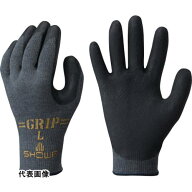SHOWA 天然ゴム背抜き手袋 グリップカーボン ブラック Mサイズ [NO318-MBK] 販売単位：1