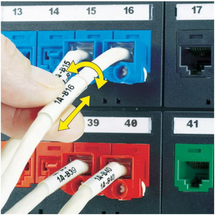 楽天市場】ケーブル用ラベル PANDUIT レーザープリンタ用回転ラベル 白 