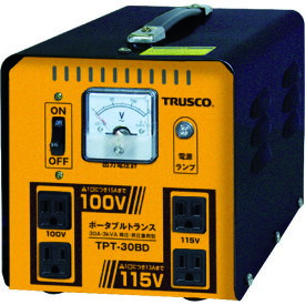 TRUSCO トラスコ中山 ポータブルトランス 30A 3kVA 降圧・昇圧兼用型 [TPT-30BD] 販売単位：1 送料無料