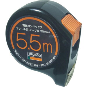 TRUSCO �g���X�R���R ���ʃR���x�b�N�X25��5.5m�u���[�L�t �u���b�N [TERC-2555B-BK] �̔��P�ʁF1