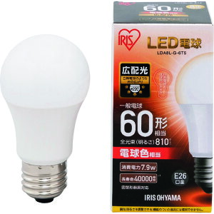 �d�� LED IRIS 567948 LED�d�� E26�L�z���^�C�v 60�`���� �d���F 810lm [LDA8L-G-6T5] LDA8LG6T5 �̔��P�ʁF1
