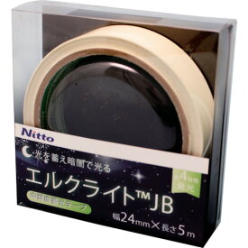 日東エルマテ 中輝度蓄光テープ JIS-JB級 0.25mm×24mm×5m グリーン [NB-2405B] NB2405B 販売単位：1