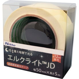 日東エルマテ 超高輝度蓄光テープ JIS-JD級 0.6mm×50mm×5m グリーン [NB-5005D] NB5005D 販売単位：1 送料無料