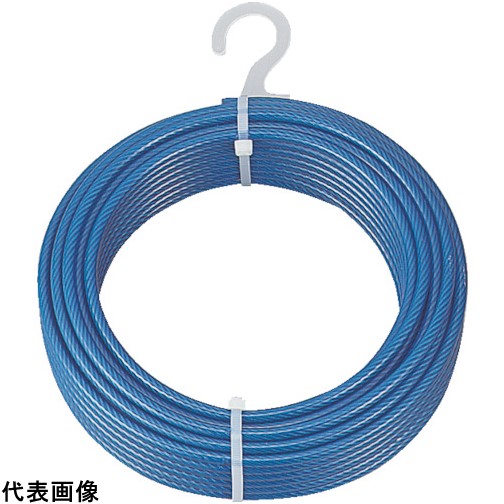 ワイヤロープ TRUSCO トラスコ中山 メッキ付ワイヤロープ PVC被覆タイプ Φ2(3)mmX100m [CWP-2S100] 販売単位：1  送料無料 | ルーペスタジオ