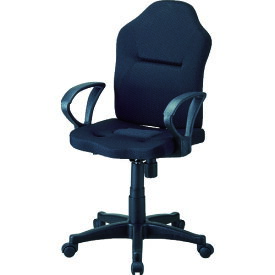 TRUSCO トラスコ中山 オフィスチェア ダブルクッション 長時間椅子(肘掛付き) ブラック [TWCCAR-BK] 販売単位：1 送料無料