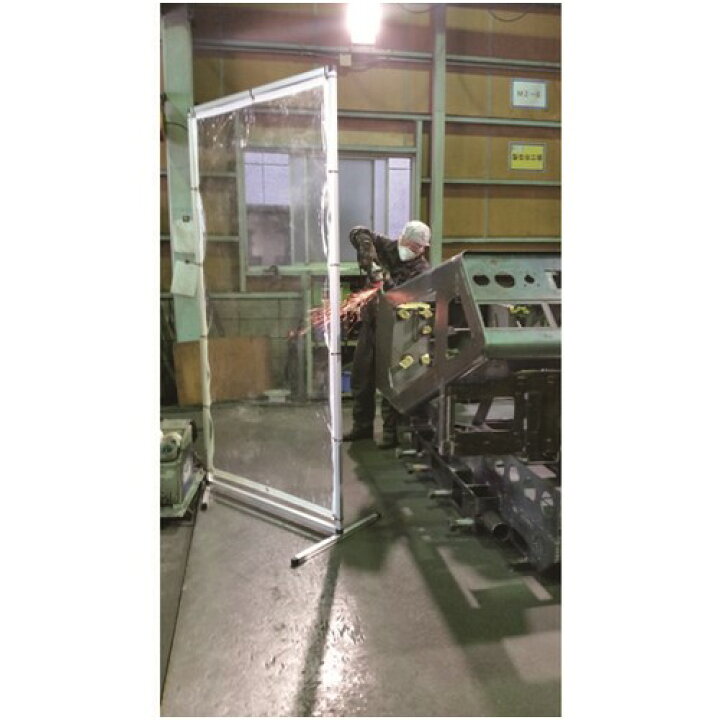 楽天市場】TRUSCO トラスコ中山 アルミ製衝立 透明防炎タイプ 
