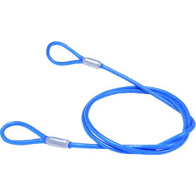 ニッサチェイン 鉄製カットワイヤー アルミカシメ 青PVCコーティング 3(4.3)X1040mm [Y-66] 販売単位：1