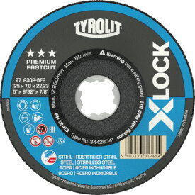 TYROLIT X-LOCK オフセット砥石 プレミアムタイプ 125mm [34428041] 34428041 販売単位：1
