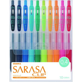 ゼブラ ボールペン サラサクリップ0.4 10色セット [JJS15-10CA] 販売単位：1