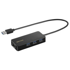 バッファロー Giga対応 USB-A LANアダプターハブ付 ブラック [LUD-U3-AGHBK] LUDU3AGHBK 販売単位：1 送料無料