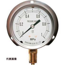 高島 グリセリン入圧力計(B枠立型・φ60)圧力レンジ0.0~4MPa G1/4【1313140】 [1313140] 1313140 販売単位：1 送料無料