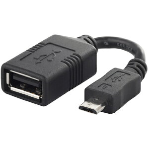 BUFFALO USBϊA_v^[ USB-microB:USB-AX ubN [BSMPC11C01BK] BSMPC11C01BK ̔PʁF1