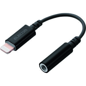 ELECOM Lightning-a3.5mmXeI~jWbNϊP[u [MPA-L35DS01BK] MPAL35DS01BK ̔PʁF1