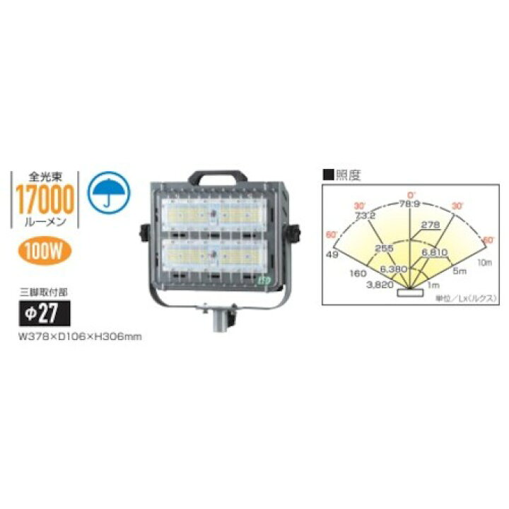 楽天市場】ハタヤ 100W LED投光器 OHL [OHL-1005K] OHL1005K 販売単位 