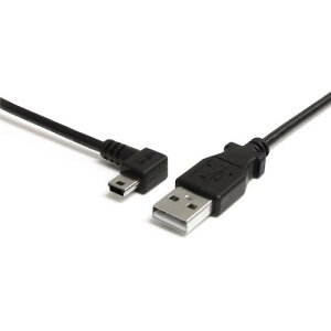 StarTech USB 2.0�P�[�u��/91cm/Type�]A - L�^����Mini-B/480Mbps/�I�X-�I�X/�u���b�N/�~�jB [USB2HABM3LA] USB2HABM3LA �̔��P�ʁF1