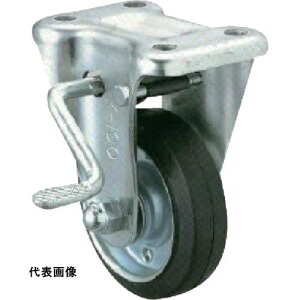 ���[�G�C �v���[�g�� �Œ� �L���X�^�[ �S�� �ԗ֌a200mm �X�g�b�p�[�t�� J�^�C�v KB(L)�^ ��t���@112×63 [WKB-200L] �̔��P�ʁF1 ��������