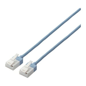 ELECOM �ܐ܂�h�~�X�[�p�[�X����LAN�P�[�u��CAT6A���� 1.0m �u���[ [LD-GPASST/BU10] LDGPASSTBU10 �̔��P�ʁF1