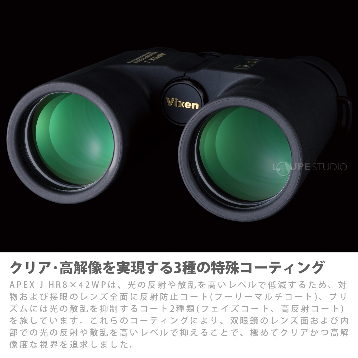 最大40%OFFクーポンビクセン 8倍 双眼鏡 野外ライブ APEX 防水双眼鏡 日本製 軽量 コンサート J オペラグラス Vixen  HR8×42WP アペックスJ カメラ・ビデオカメラ・光学機器