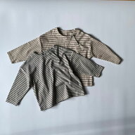 ＼20%OFFセール／ キッズ ベビー 女の子 男の子 長袖 カットソー button border tee ボタン ボーダー ト…