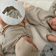 キッズ ベビー 女の子 男の子 長袖 カットソー border ripple tee ボーダー トップス ユニセックス 可愛…