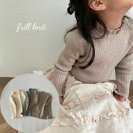 ＼10%OFFセール／ キッズ ベビー 女の子 ニット トップス frill knit フリル フレア コットン 可愛い 80c…