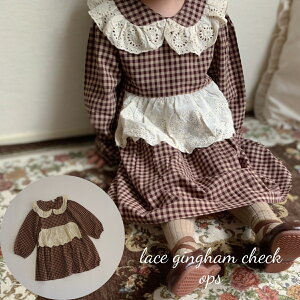 LbY xr[ ̎q  s[X lace gingham check ops [X  Jbg[N t Gv Rbg NVJ i`   ؍  80cm 90cm 100cm 110cm 120cm 130cm A q 