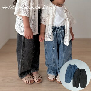 LbY xr[ ̎q j̎q pc_center seam wide denim Z^[V[ Chfj {gX Y{  ؍  80cm 90cm 100cm 110cm 120cm 130cm C|[g CO A_q t  H ~ 