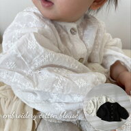 ＼20%OFFセール／ ベビー キッズ 女の子 トップス embroidery cotton blouse 刺繍 コットン レース ブラ…