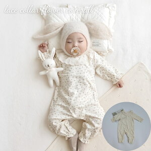 xr[ p[X Jo[I[ lace collar flower coverall [X  ԕ Rbg ̎q  60cm 66cm 70cm 73cm 80cm 90cm CO A C|[g q t H ~ 