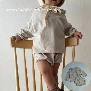 xr[ LbY ̎q j̎q ZbgAbv round sailor collar set up Jbg\[ g[i[ XEFbg  Z[[J[ ۋ [EFA Rbg  ؍  70cm 80cm 90cm 100cm CO A