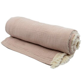 ＼10%OFFセール／ ひざ掛け ガーゼケット 落ち着いた色合いでおしゃれなガーゼケット フリンジがかわいい タオルケット ブランケット ベビー こども 綿100% ハーフ 無地 洗える 赤ちゃん 出産祝い 肩掛け 4重ガーゼ 100x130cm ベビーカー プレゼント 送料無料