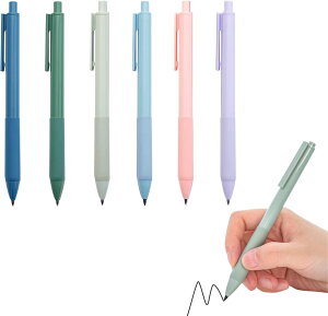 【2-3日到着可能】メタルペンシル 6本セット 金属鉛筆 削らない 新学期準備 文具 文房具 金属先端 無限鉛筆 永遠の鉛筆 インクレス鉛筆 デザインのおしゃれペンシル インクなしえんぴつ エ