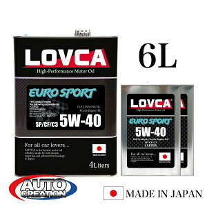 GWIC  LOVCA EURO-SPORT 5W-40 6L SP /C3  GW IC 5w40 [VOIC ԃIC 5w 40 fB[[GW K p J[IC RXp fB[[ 4TCN ԗp { f