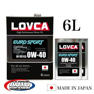 GWIC LOVCA EURO-SPORT 0W-40 6L SP/C3  GW IC 0w40 0w 40 6L w 0w|40 4TCN fB[[GW [J[ K p fB[[GWIC fB[[ [V