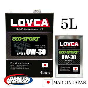 GWIC 0W30 5L LOVCA ECO-SPORT 0W-30 5L FT86 BRZ [hX^[ f~I RX-8 H[O ɁI 100w(VHVI) { uJ  LES030-5