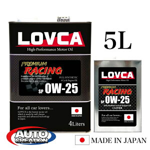 GWIC 0W25 5L LOVCA PREMIUM-RACING 0W-25 5L SP ꌸZp×GXe×PAO RACING𒴂ʂȃ[VOIC LSPIΉ  4TCN w T[Lbg 5l { ԗpi LPR025-5