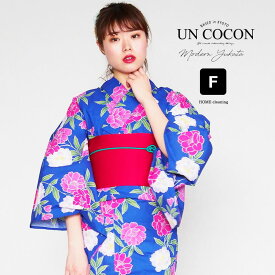 女性浴衣　レディース浴衣　浴衣　単品　浴衣単品　レトロ　仕立て上がり　女性用　フリー　ホワイト　グリーン　ピンク　ブルー　椿　花柄　可愛い
