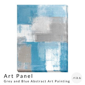Art　Panel　Grey　and　Blue　Abstract　Art　Painting　アートパネル