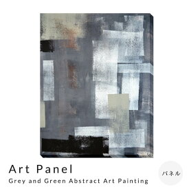 Art　Panel　Grey　and　Green　Abstract　Art　Painting　アートパネル