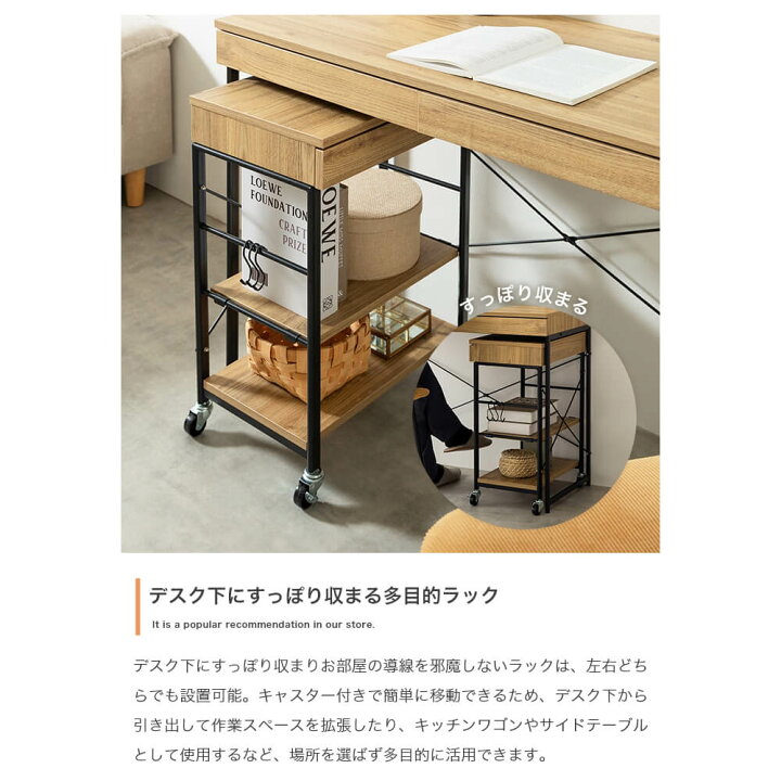 楽天市場】【スーパーSALE☆ポイント10倍】 デスク＆ラックセット  