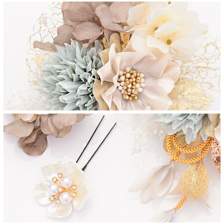 楽天市場】髪飾り ヘッドドレス チュール かすみ草 プリザーブド  