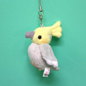 笛入りオカメインコ携帯ストラップ ノーマル(GREY) サイズ:7cm