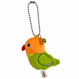 cocorita KC ボタンインコ 鈴付きキーホルダー バックチャーム ぬいぐるみマスコット サイズ:7cm ふわふわ もちもち もふもふ ぬいぐるみ おもちゃ　ギフト 贈り物 お祝い プレゼント お誕生日 大きい/小さい インテリア