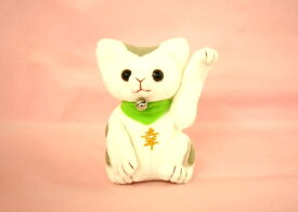 風水招き猫 幸・WHITE サイズ：H16cm