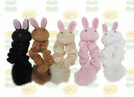 うさぎのシュシュ ヘアゴム ヘアアクセサリー 髪飾り ふわふわ もちもち もふもふ ぬいぐるみ おもちゃ　ギフト 贈り物 お祝い プレゼント お誕生日 大きい/小さい インテリア